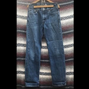Levis 501 Button Fly Jeans: 30 x 34